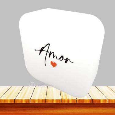 Imagem de Luminária Amor Tipo Box Com Lâmpada Branco Para Decorar E Iluminar 100