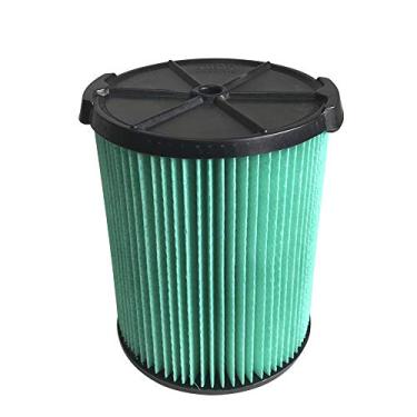 Imagem de Filtro de aspirador de pó de cartucho 9-38753 de substituição serve para Craftsman 9-38753 CRAFTSMAN CMXZVBE38753 HEPA filtro de aspirador de pó úmido / seco para aspirador de pó de 5 a 20 galões — 38753 verde (1 pacote)