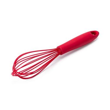 Imagem de Batedor Manual Fio Silicone Com Cabo Em Pp Vermelho 31cm  Weck  Cód. 5