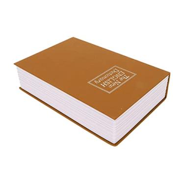 Imagem de Cofre para Livros Pequeno, Combinação Segura para Livros Cadeado Multiuso Durável e Resistente para Mesa de Cabeceira (Café)