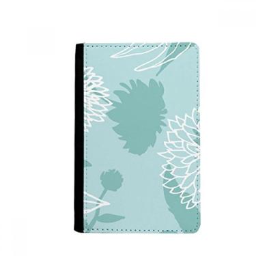 Imagem de Crisântemo Arte Abstrata Plantas Porta Passaporte Notecase Burse Carteira Capa Cartão Bolsa, Multicolor