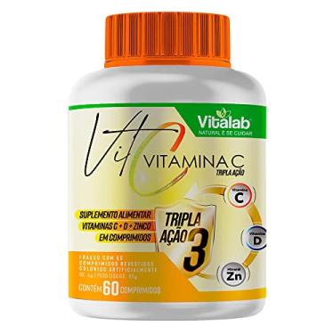 Imagem de Vitamina C + Vit D 2000ui + Zinco 60 Comp Vitalab