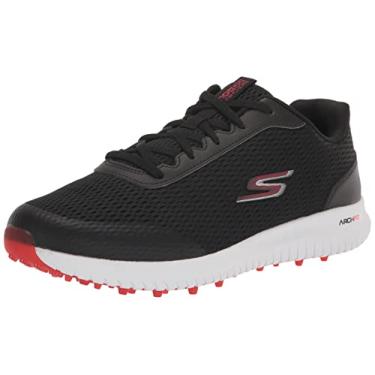Imagem de Skechers Max Fairway 3 Arch Fit Spikeless Golf Tênis masculino, Preto/vermelho, 42