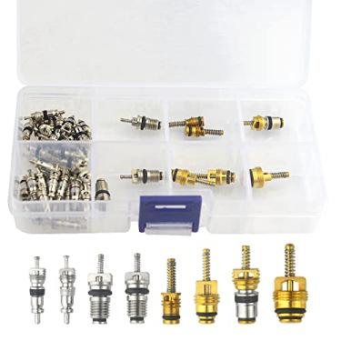 Imagem de WGCD WMYCONGCONG Kit de reparo de válvula de ar condicionado para carro de núcleo de válvula A/C 49 peças para núcleo de refrigeração para R134a R12