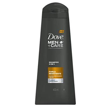 Imagem de Dove Shampoo 2 Em 1 Cafeína Fortificante Mais Cálcio Men+Care Força Resistente Frasco 400Ml