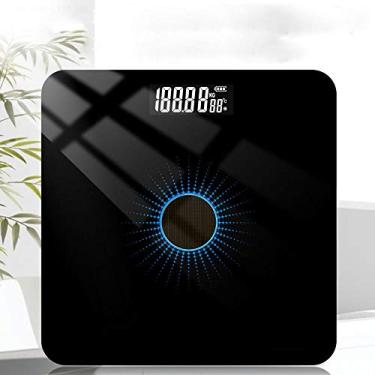 Imagem de balança de banheiro de 180kg sensor de gordura corporal com visor eletrônico fino plataforma de vidro | corpo | balanças de banheiro