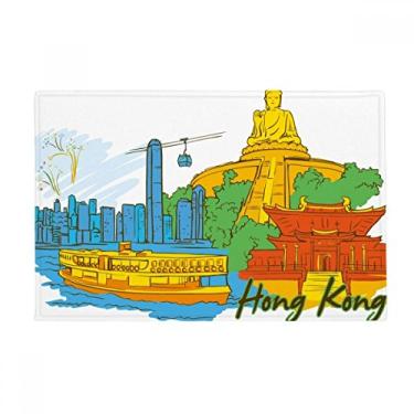 Imagem de DIYthinker China Hong Kong Victoria Tapete para porta de banheiro antiderrapante