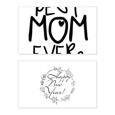 Imagem de Best Mom Ever Words Dia das Mães Ano Novo Festival Cartão Bless Mensagem Presente
