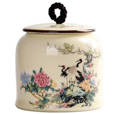 Imagem de Tea Caddy Pote de armazenamento de porcelana para doces e especiarias Recipiente de café selado