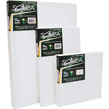 Imagem de Tela Painel Para Pintura 30X40Cm. Com Mold.Madeira - Pacote Com 2, Souza, 8203, Multicor