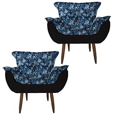 Imagem de Kit 2 Poltrona Decorativa Perola Quarto, Sala, Recepção, Área Gourmet Sued