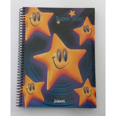 Imagem de Caderno Universitário Super Star Com Folhas Na Cor Preta 100 Fls - Lip