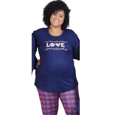 Imagem de Pijama Longo Cia do Corpo 4705 Xadrez-Feminino