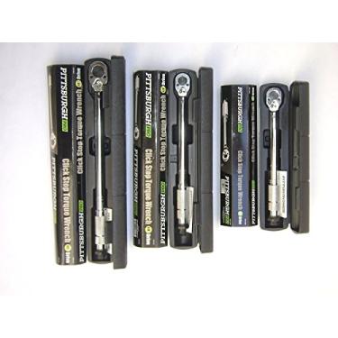 Imagem de Conjunto de 3 chaves de torque reversíveis Pittsburgh Pro tamanho 1/4", 3/8", 1/2"