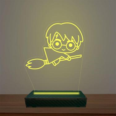 Imagem de Luminária Led 3d Harry Potter Vassoura Abajur Luxo
