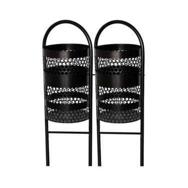 Imagem de Lixeira Dupla Em Tela Moeda Coleta Seletiva Calçada 120cm