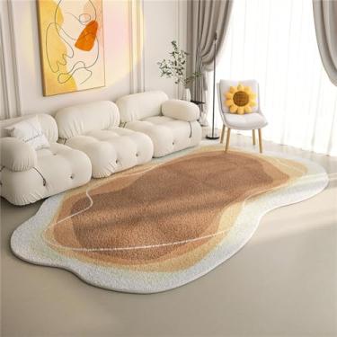Imagem de Tapete leve para sala de estar, irregular, absorvente, antiderrapante, cobertor para cama, sofá, mesa de café, 2,50cm x 160cm