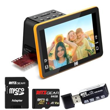 Imagem de Kodak Scanner digital de filme Slide N Scan – tela de 7 polegadas, converte negativos coloridos e preto e branco e filme de 35 mm, 126 mm, 110 mm para JPEGs de 22 MP com leitor de cartão SD e cartão