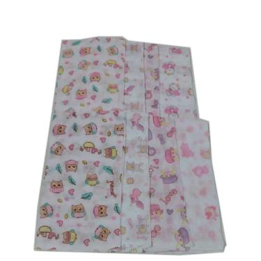 Imagem de Kit 25 fraldas de pano 70x70cm basica para menina