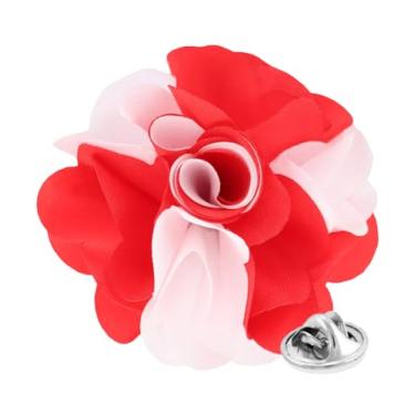 Imagem de Vittorio Vico Broche de lapela de flor de dois tons premium - lapela formal para homens, broche de flor, 2.5" (6.36CM), Poliéster, Não aplicável