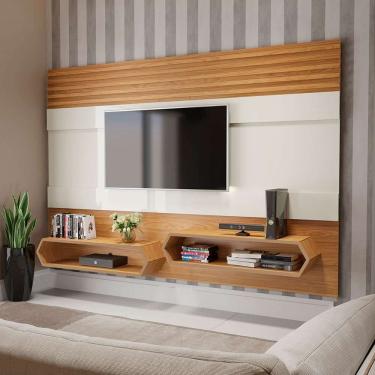 Imagem de painel para tv até 65 polegadas marion freijó e off white