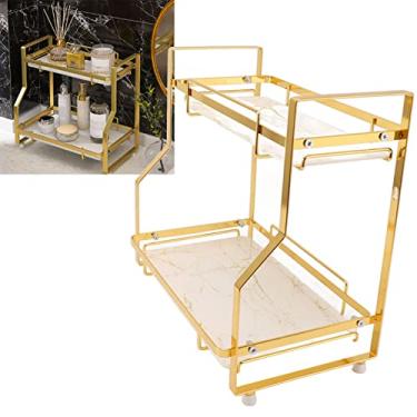 Imagem de Prateleira de armazenamento de banheiro, prateleiras organizadoras de canto montadas na parede, prateleira de banheiro, prateleira de armazenamento para sala de estar, quarto, cozinha (2 camadas)