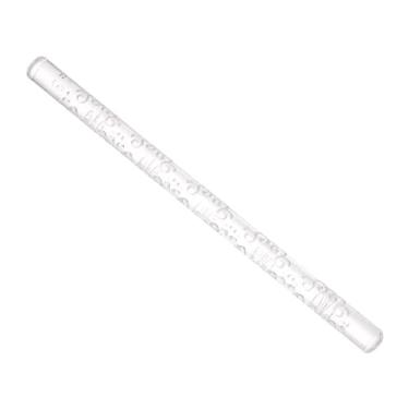 Imagem de CoCud Rolo de massa de acrílico, 16 cm de comprimento, padrão geométrico acrílico, superfície antiaderente, rolo de cozimento texturizado - (Aplicações: para assar pastelaria e fazer pão)