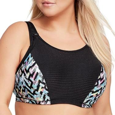 Imagem de Sutiã esportivo tamanho grande controle personalizado Wonderwire com aro #9167, Estampado, 36B