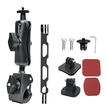 Imagem de Fotoleey Kit de montagem de motocicleta para Insta360 One X2, One RS, One R, compatível com GoPro Hero 10, incluindo suporte de capacete e braçadeira de guidão