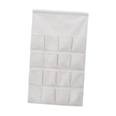 Imagem de Generic Bolsa de armazenamento para pendurar no armário de parede, organizador de porta de linho de algodão premium, bolsas de armazenamento penduradas para, 16 Bolsos