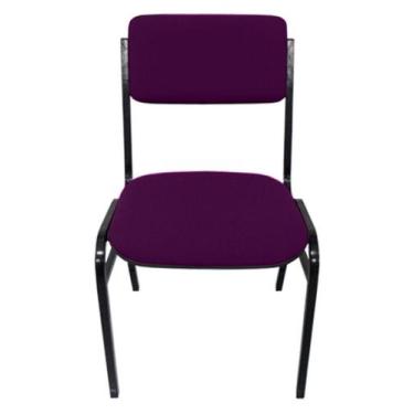 Imagem de Cadeira Empilhável para Auditórios Linha Hotel Smart Roxo - Design Off