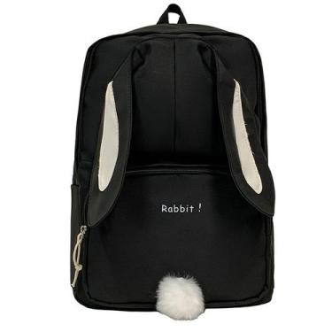 Imagem de Mochila Infantil De Orelha De Coelho Escolar Feminina Casual Reforçada