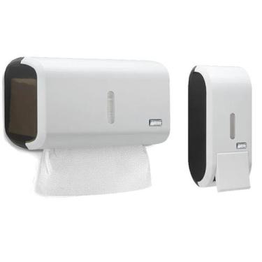 Imagem de Dispenser Papel Toalha Toalheiro + Saboneteira Sabonete Líquido Premis