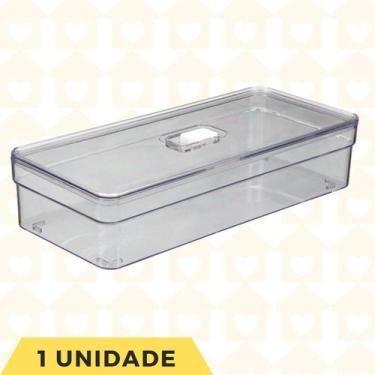 Imagem de Organizador Multiuso Retangular Com Porta Ovos Cozinha 1 UN - PLASTUTT
