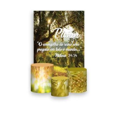Imagem de Painel De Festa Vertical 1,50 x 2,20 + Trio De Capas Cilindro - Pastor