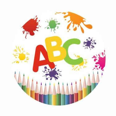 Imagem de Painel de Tecido Sublimado Abc Colorido Tinta Lápis de Cor 150x150 - F