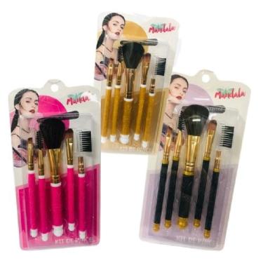 Imagem de Kit 5 Pincéis para Maquiagem Mandala