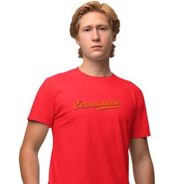 Imagem de Camisa Camiseta Masculina Estampada Economia Baseball 100% Algodão Fio