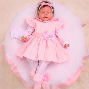 Imagem de Saída De Maternidade Bebe Menina  Princesa Rosa 5 Peças - Pandora Baby