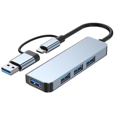 Imagem de Hub USB 3.0 com 4 portas, VIENON USB C para USB 3.0 Hub para MacBook, Mac Pro/Mini, iMac, Ps4, PS5, Surface Pro, Flash Drive, Samsung