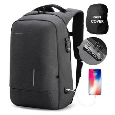 Imagem de Mochila leve para laptop de viagem, bolsa para laptop Kingsons Business Travel fina para homens e mulheres, Laptop, Dark Grey, 17inch