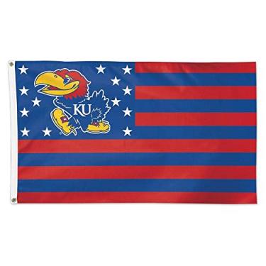 Imagem de WinCraft Bandeira de luxo NCAA University of Kansas 13410115, 9 x 1,5 m