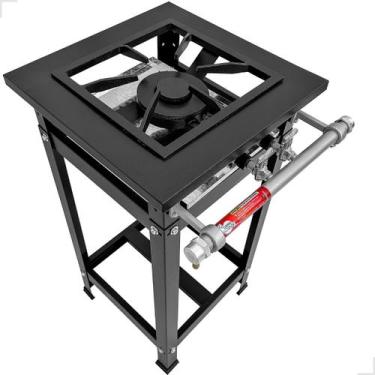 Imagem de Fogão Industrial 1 Boca Dupla Baixa Pressão 30x30 Cozinha Gourmet