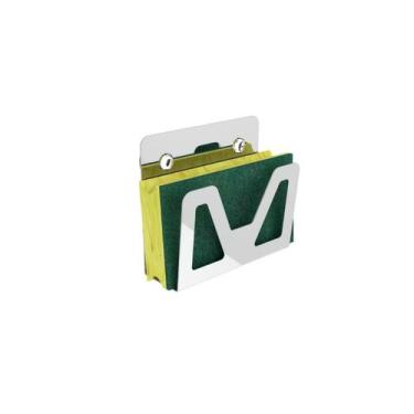 Imagem de Porta Esponja De Pia Com Ventosa Suporte Bucha Inox ELG - Unidas