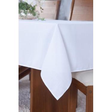 Imagem de Toalha De Mesa Luxo 6 Lugares Linho Rústico E Minimalista - JVBORDADO,