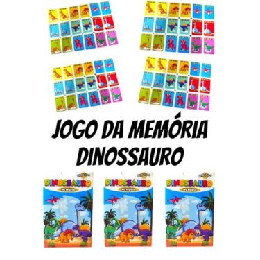 Imagem de Kit 40 Jogo Da Memoria Dinossauros Infantil P/ Kit Festa Lembrancinha 
