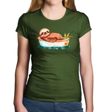 Imagem de Baby Look Algodão Ursinho Panda Relaxando Na Piscina - Foca na Moda, M