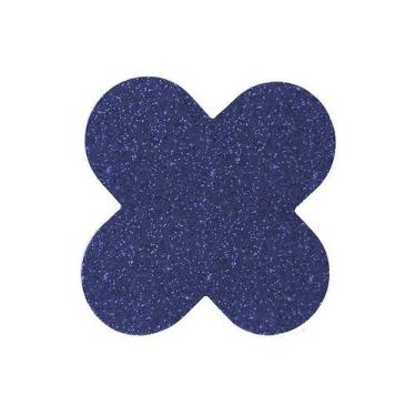 Imagem de Forminha para doces 4 Pétalas Glitter Azul - 50 unidades -  NC Toys