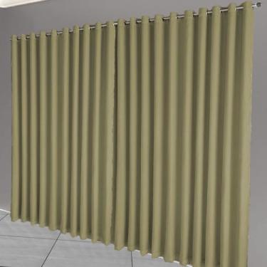 Imagem de cortina de quarto  5,00 x 3,00 pe direito alto Celina marrom - Bravin 