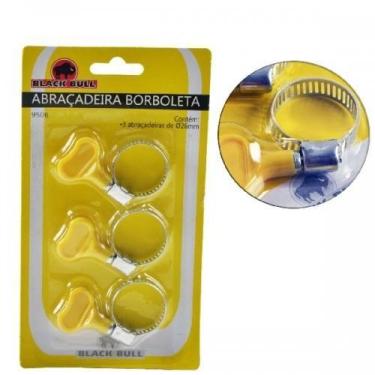 Imagem de Kit Abraçadeiras C/ Borboleta 3 Pçs 26mm - BLACK BULL